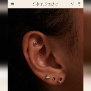 18k Gold fill stud earring set